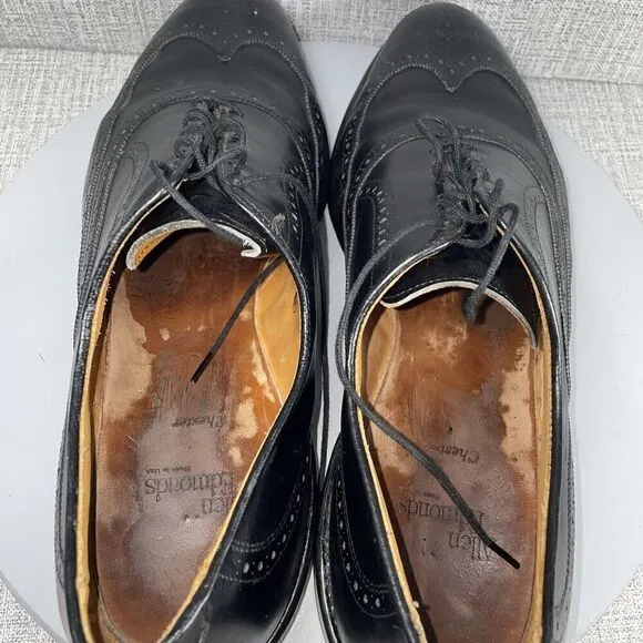 Allen Edmonds Chester Medallion Wingtip Oxford Men Dress Shoes 13 B Made In USA