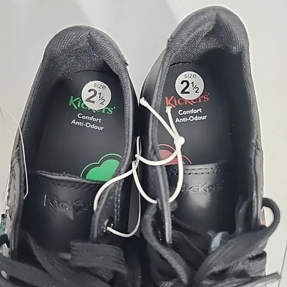 NEW Kickers Shoes Kids 2.5 EUR 34 Black